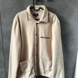 Boohoo Cream Button-Up Cardigan